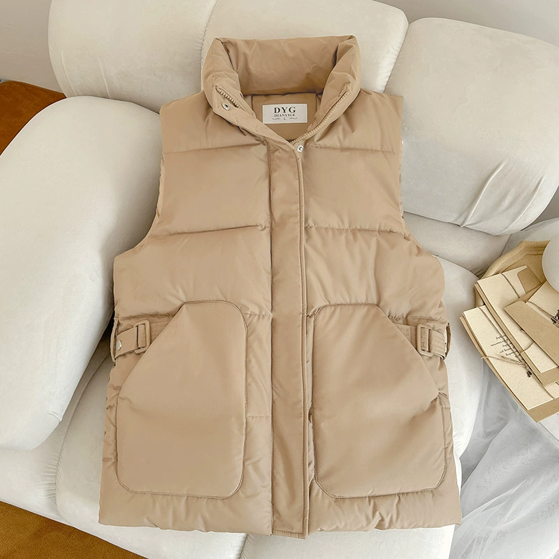 Пуховые хлопковые жилеты женские тонкие иностранные 2024 новые модные тренды