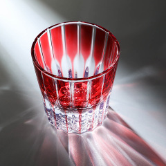 江戶切子星芒杯水晶玻璃杯威士忌酒杯 家用送禮收藏級輕奢工藝品