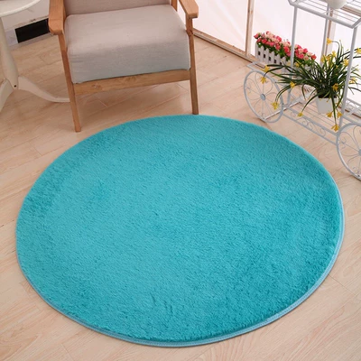 Çadırlar Home Castle Yurt Game House - round-carpet-blue-double