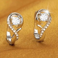 韓国スタイルのファッショナブルで多用途な音符イヤリング女性用 2025 新しいクリエイティブ音符モアッサナイトシンプルなイヤリングイヤリング
