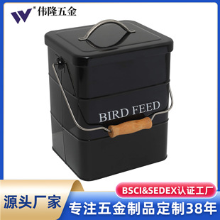 SOURCE Factory Direct iron pet feeder pet feed storage box square storage tank