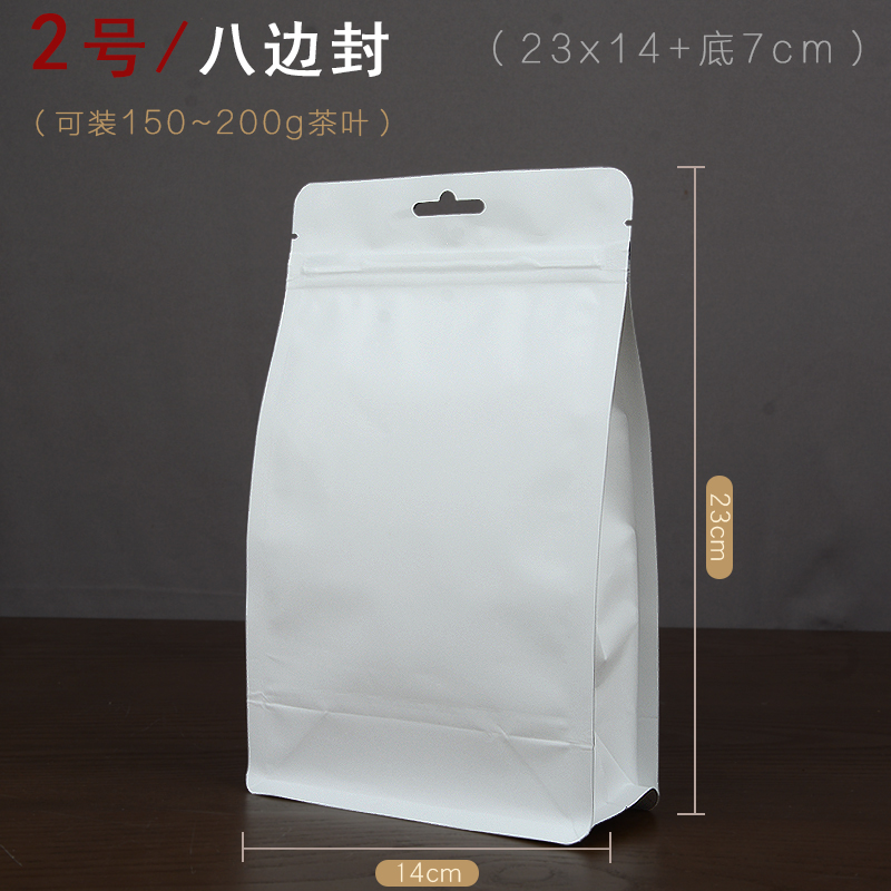 Papel kraft auto sellado bolsas de semillas de melón de nuez bolsas de sellado de aluminio papel de estaño bolsas de té de ocho lados bolsas de sellado fijas