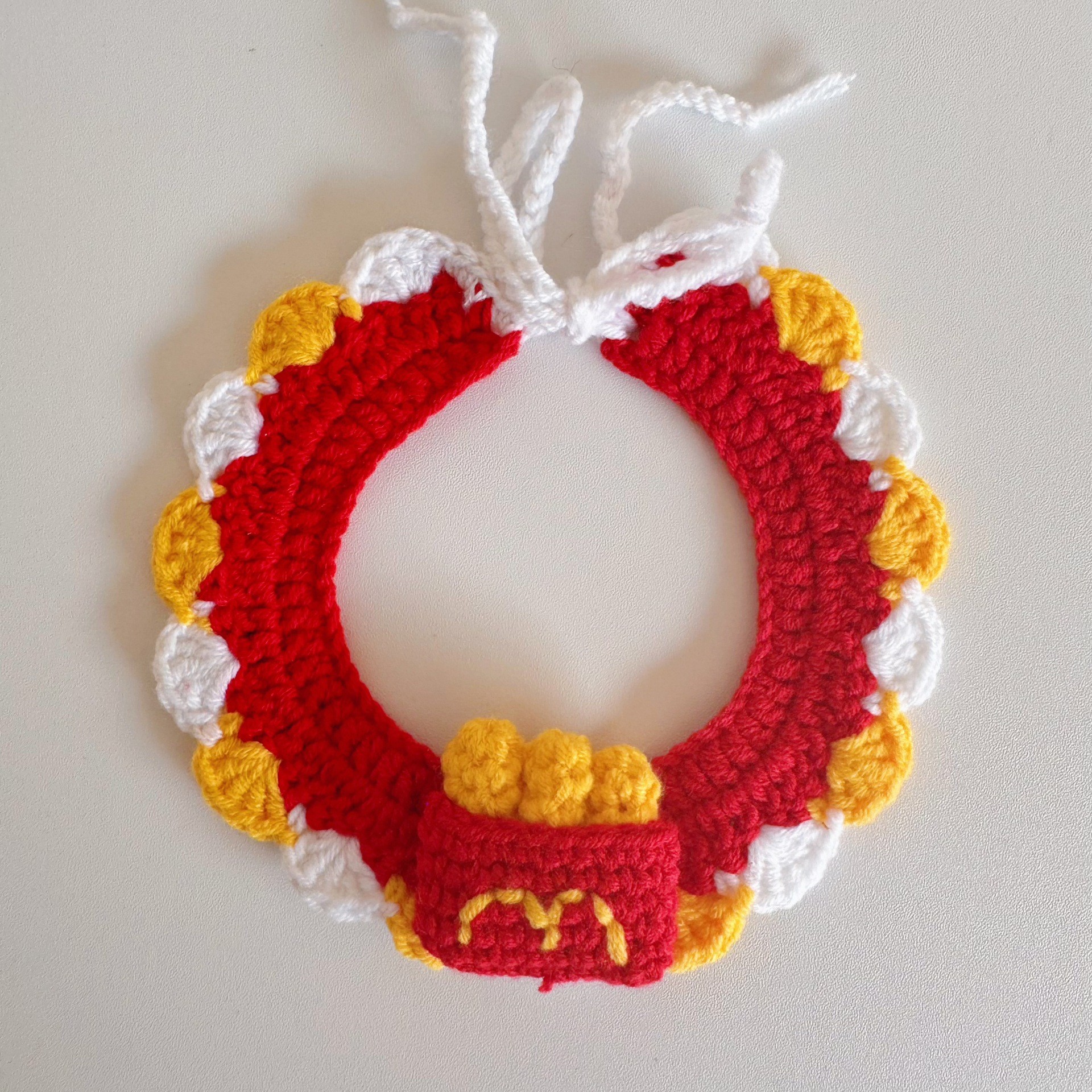 スプリングフィールドフラワーペットウールニット首輪猫唾液タオル蜂よだれかけ犬よだれかけかわいいドレスアップ