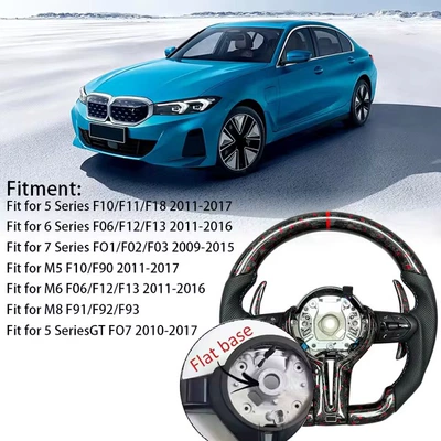 fiber steering wheel, Steering wheel - m-brand-flat-lipstick