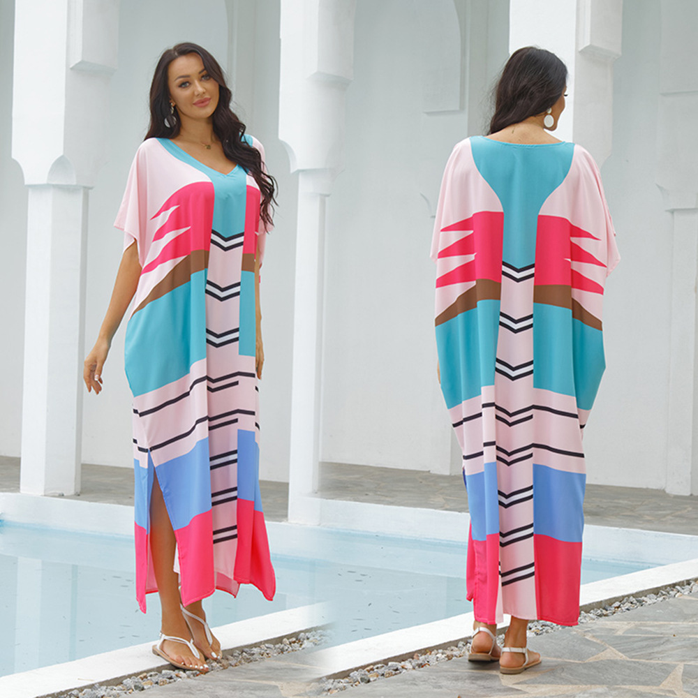 Blusa de playa transfronteriza Amazonas mundo submarino posicionamiento impresión traje vacaciones bikini protección solar camisa 5D32