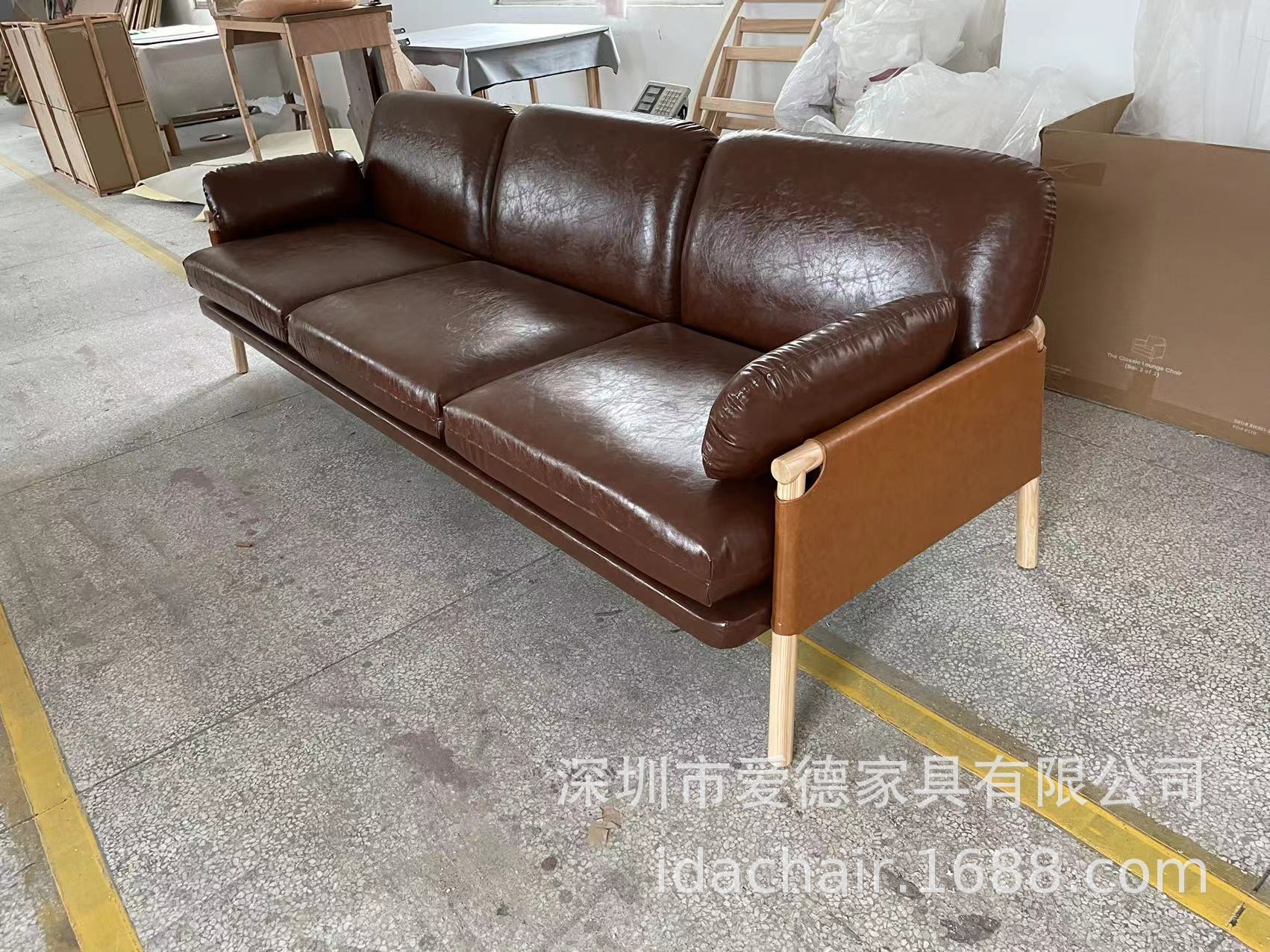 北欧布艺沙发小户型双人客厅休闲沙发椅 简约现代办公室沙发定 制|ru