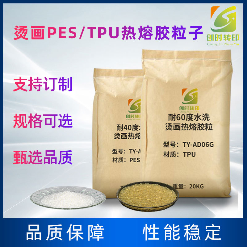 51现货烫画TPU热熔胶粒子热转印烫画热熔胶生产专用配方原料