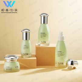 新款 专利 现货 化妆品 护肤 套装 水乳液 喷雾 精华 面霜 玻璃瓶