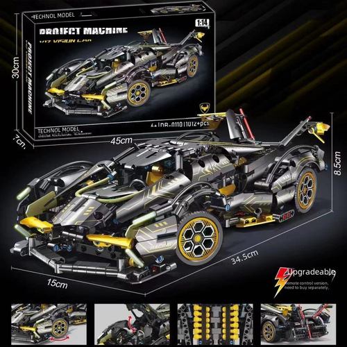 New Compatible LEGO Cyberpunk Sports Car Bugatti Educational Building Toy for Boys