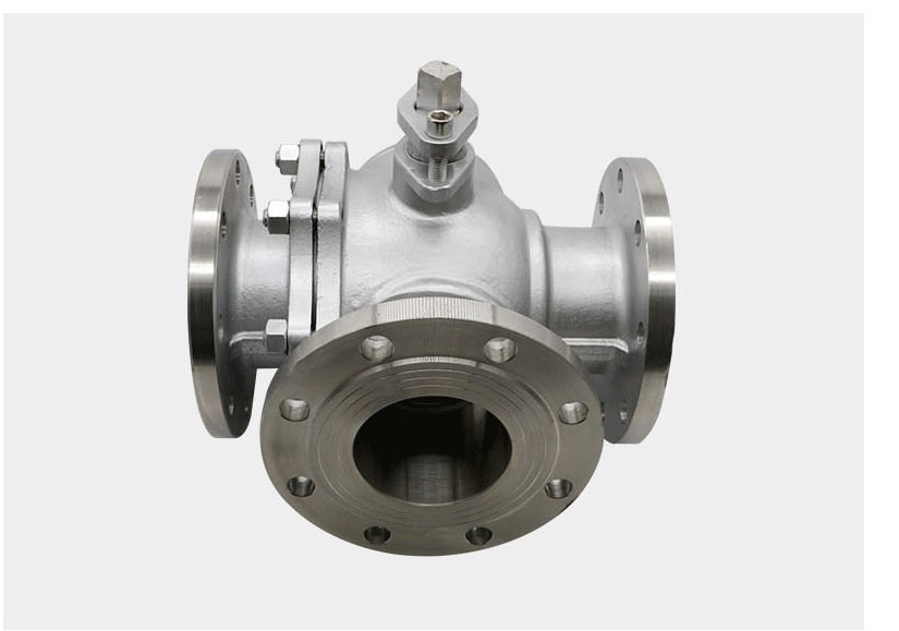 浙江南高阀门供应Q44F-16P/304不锈钢三通法兰球阀/T型三通球阀