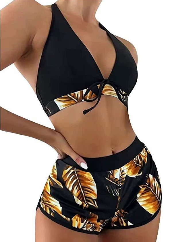 Раздельные шорты, купальник, 2023, европейский стиль, AliExpress