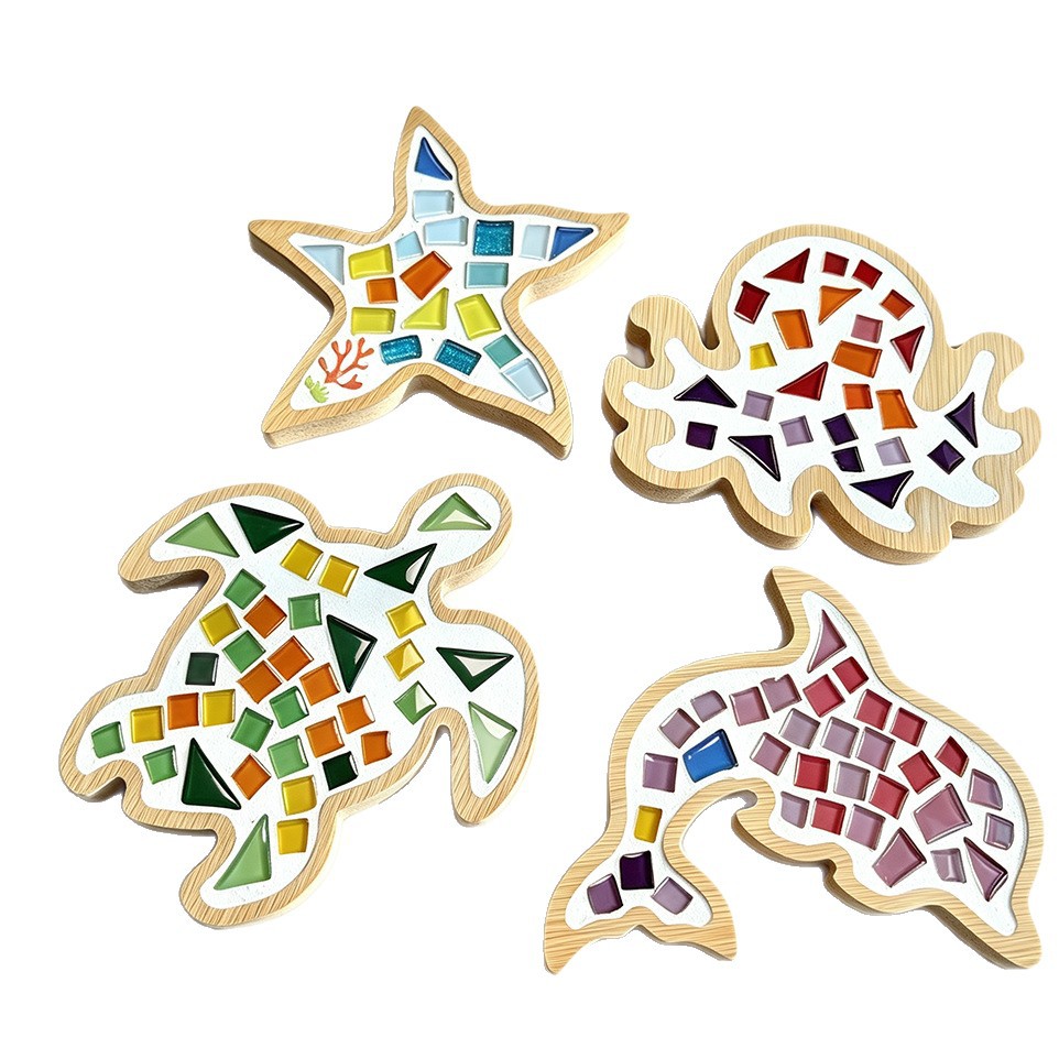 Base de Posavasos para Mosaico de Bambú Artesanal para Hogar