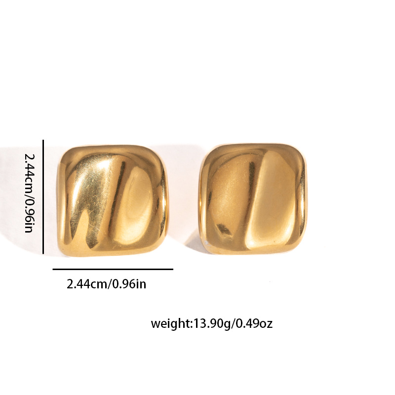 Pendientes de acero de titanio transfronterizos para mujer, lujo ligero, sentido de alta gama, temperamento retro de nicho, pendientes que no se desvanece, pendientes de todo fósforo al por mayor