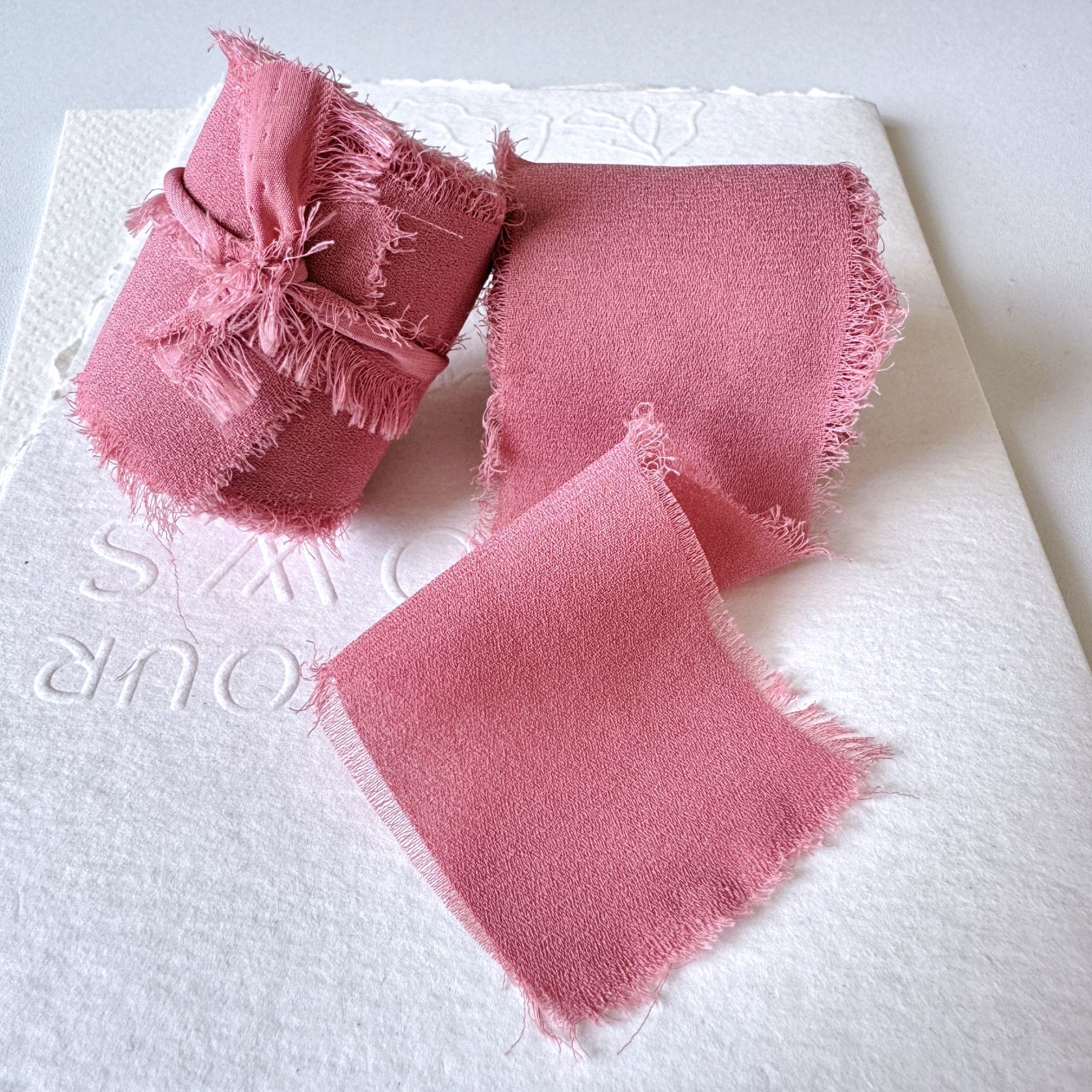 INS deshilachado gasa cinta ramo de la boda borla cinta arco decoración hilo de nieve tira de tela de seda