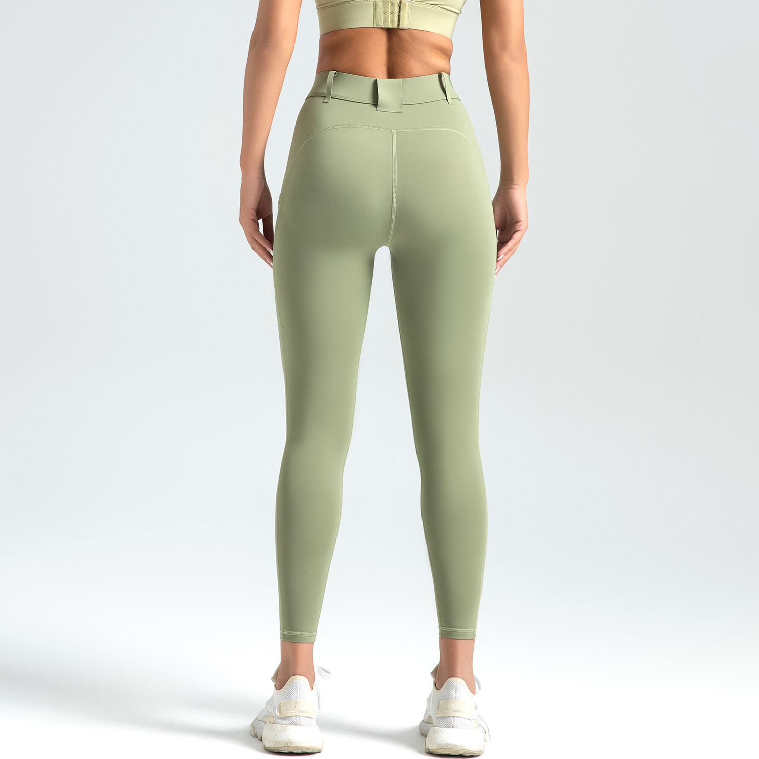 Pantalones de locomotora de zona especial transfronteriza cintura alta caderas delgadas bolsillos laterales anti-reducción de alta elasticidad desnudos