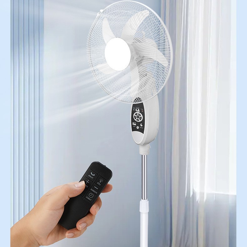 16 pulgadas de comercio exterior doméstico ventilador de carga AC / DC ventilador solar de suelo conjunto explosivo