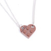 Necklace for beloved hip-hop style, detachable constructor heart shaped, pendant, European style, wholesale