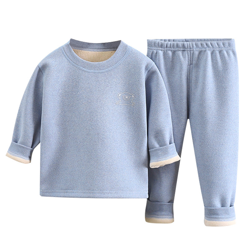 Niños con ropa interior cálida, ropa interior para bebés, pantalones de otoño, pijamas de otoño y invierno sin hueso.