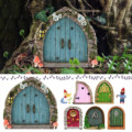 跨境 仙女门童话门工艺品装饰桌柜木质摆件庭院花园装饰品