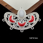 蒙古族元素带钻饰品diy镶钻合金耳环耳坠头饰吊坠配件