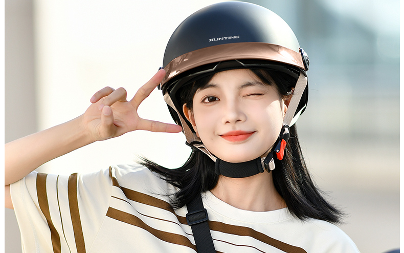3C certified electric vehicle helmet men's and women's universal electric motorcycle retro half helmet sun protection