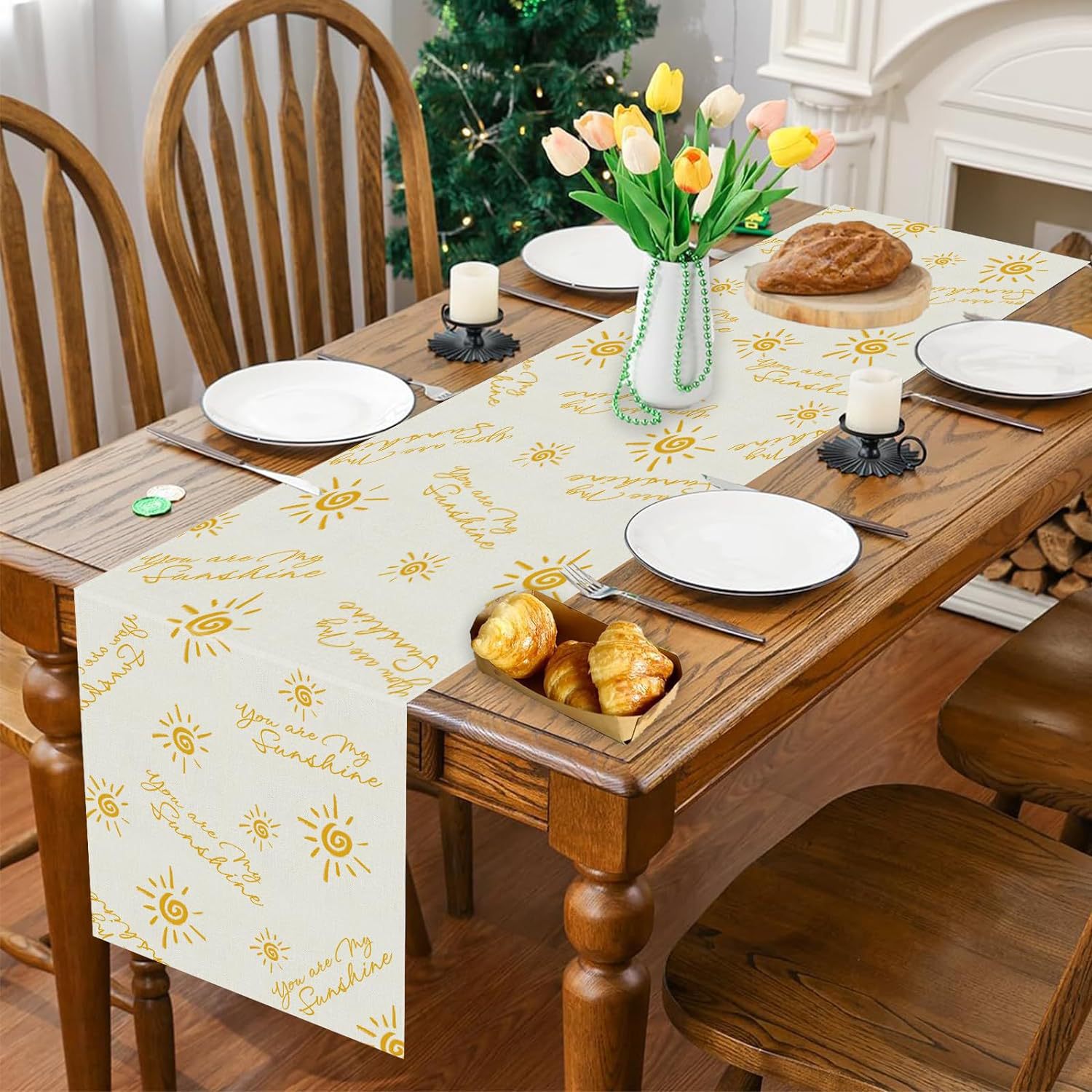 90g Weight Tablecloths Home Textiles & Decor Type Linen Material Letter, Fruit, Flower Pattern Simple Style Style Simple Style Letter Fruit Flower Linen Tablecloths 1