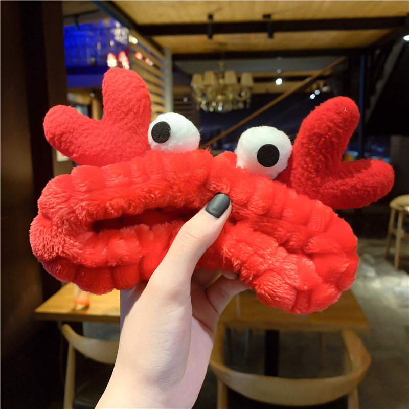 Lavarse la cara en otoño y invierno nuevo clip para el cabello máscara antideslizante pelusa cinta para el cabello lindas bandejas de dibujos animados pareja adornamiento para el cabello