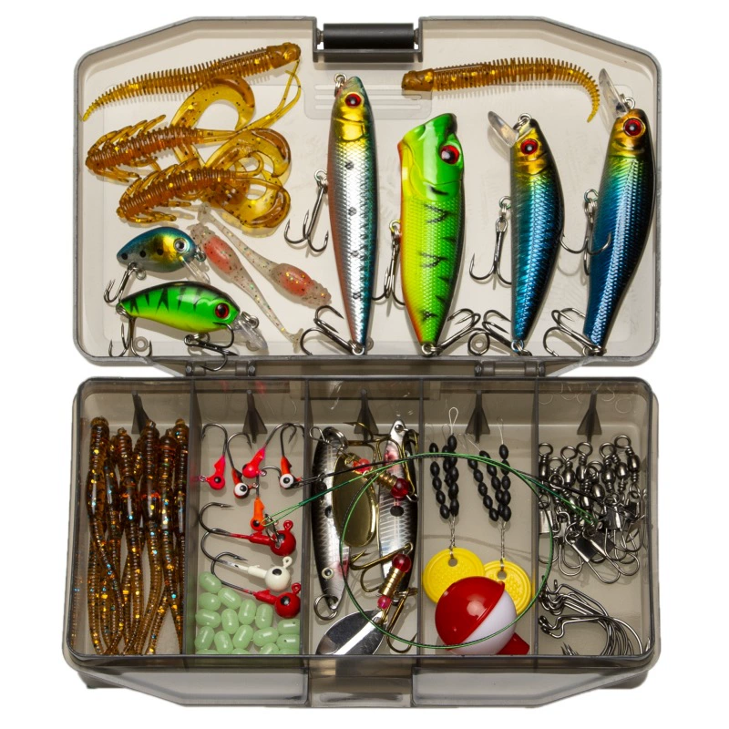 Cross -border road sub -bait 80 sets of bait set Multi -swimming layer e -commerce bait bait set root fishing bass fishing mouth