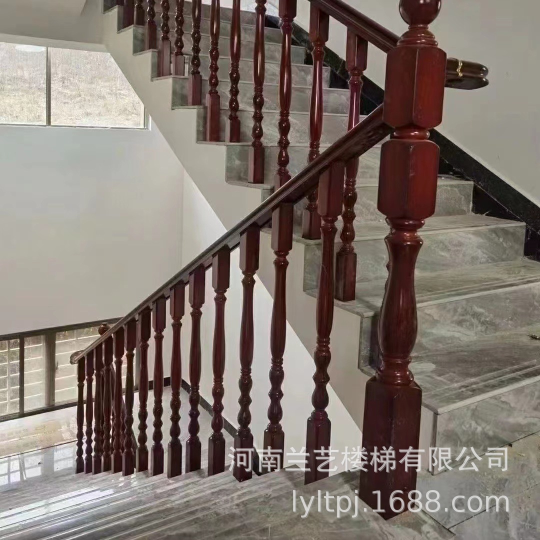 厂家直销现货供应实木扶手护栏实木大柱扶手家用橡胶木扶手面