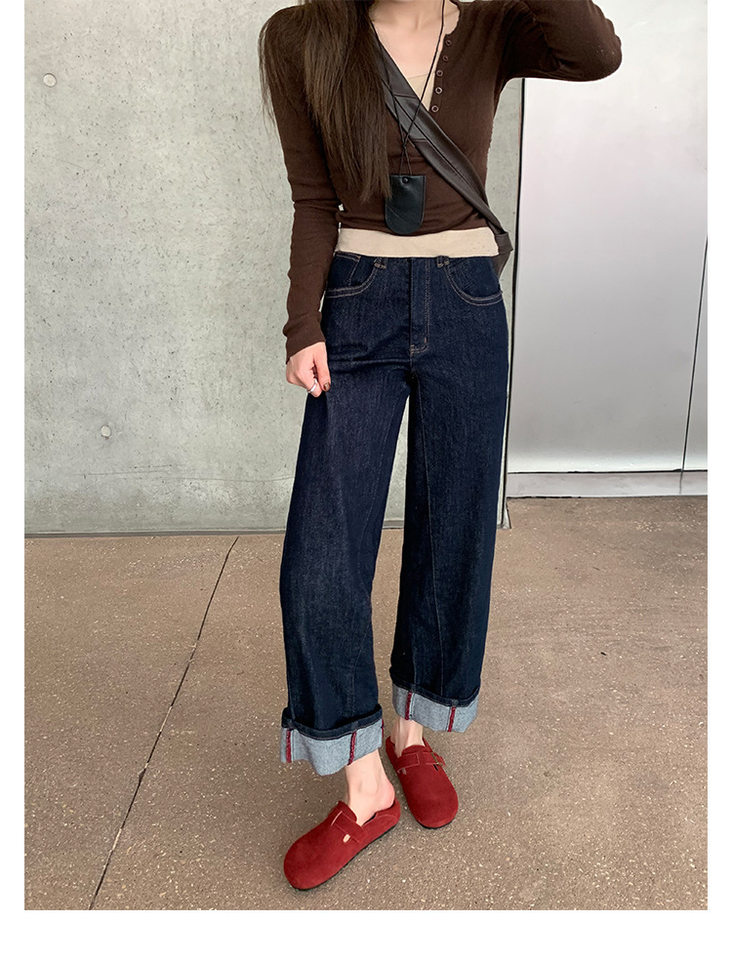 Giày lười nữ da thật lót lông cừu đế dày, giày slip-on cổ thấp giữ ấm mùa đông — Hàng sẵn sàng nhung đỏ, Khaki cộng với nhung sẵn có, Màu nâu cộng với nhung sẵn có, Nhung nâu có sẵn chi tiết 25