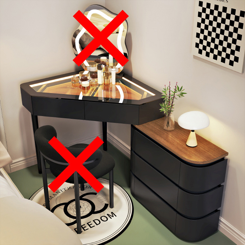 블랙 60cm 화장대 + 수납장 ♜⚑