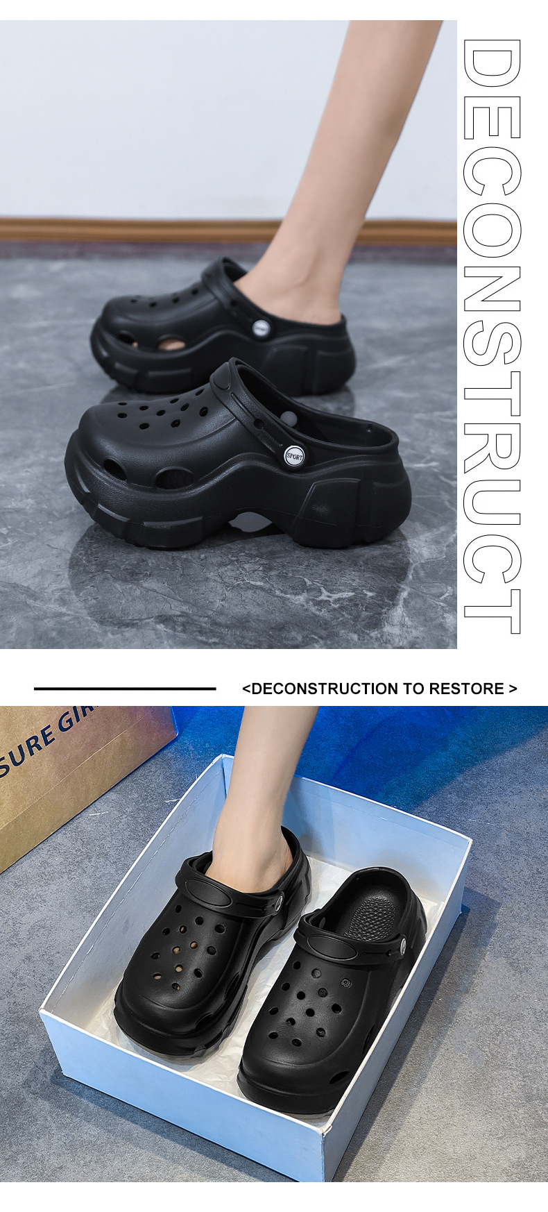 비치슈 하이힐 두꺼운 여성뮬슬리퍼형샌들