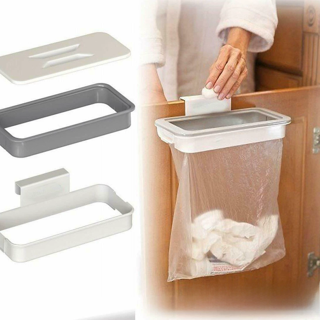Прикрепить-TRASH Крючок дверь за шкафом для хранения кухонного мусора приют для мусора шкаф для мусора мешок для мусора мусорное ведро