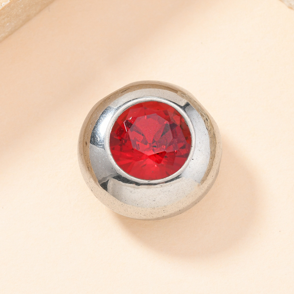 Joyas de acero inoxidable europeo y americano de un solo colgante transfronterizo fundición collar circular de zircon colgante joyas accesorios diy