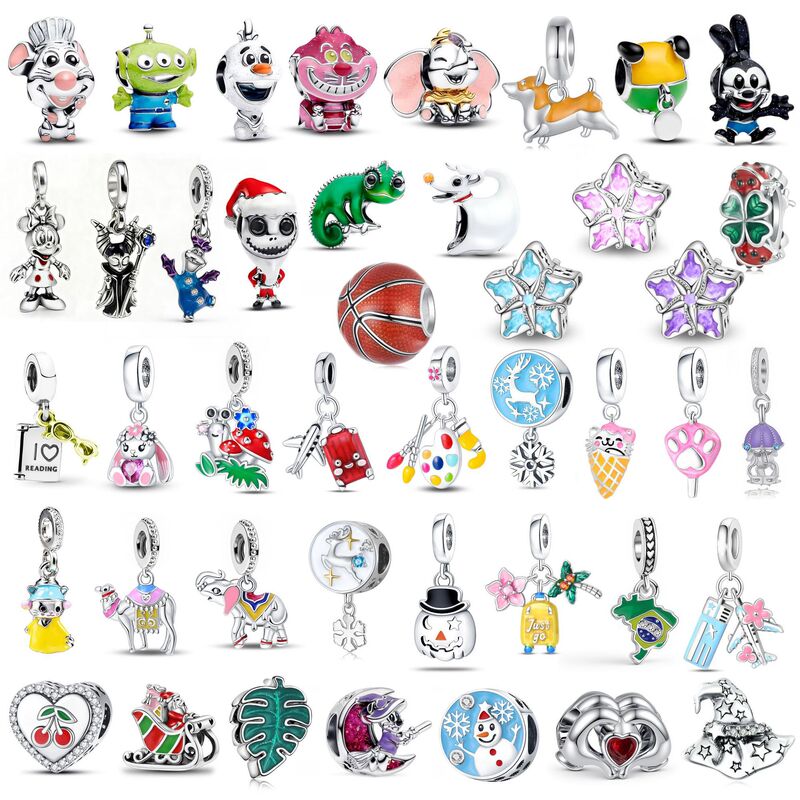 Pandora Beads Without Logo Zinc Alloy Silver-Plated Disney Series Beaded Pendant DIY Accessories Factory Pandora Beads Without Logo Zinc Alloy Silver-Plated Disney Series Beaded Pendant DIY Accessories Factory