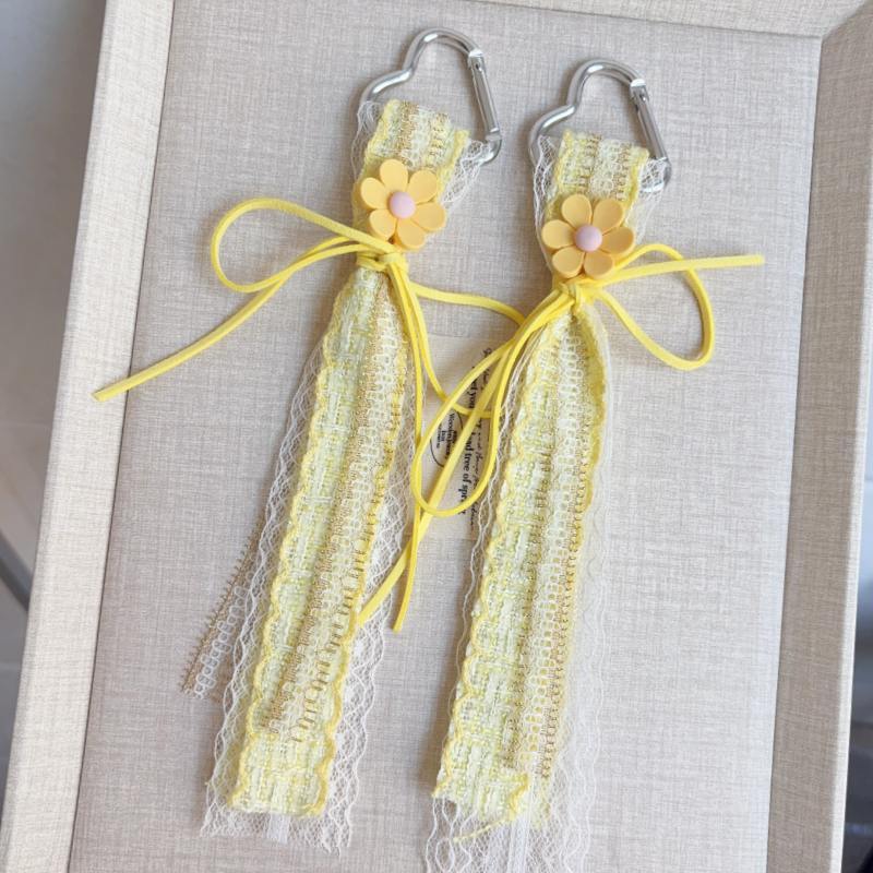 miu系包包挂件ins风可爱彩色花朵挂饰手工diy蕾丝挂绳仙女风包挂|undefined