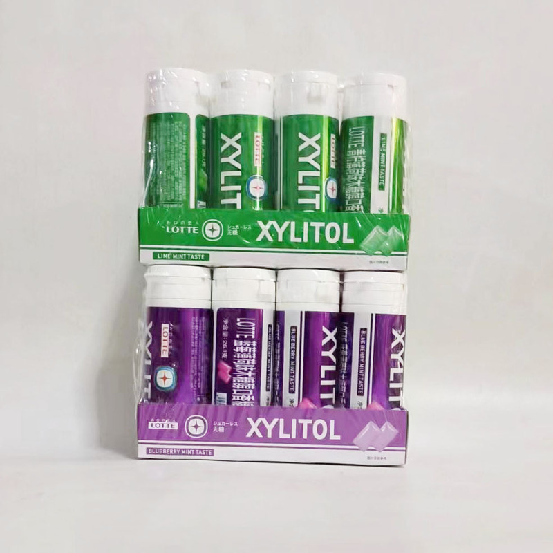 Vietnam imported Lotte lime mint xylitol chewing gum net red fresh breath cool throat candy snacks