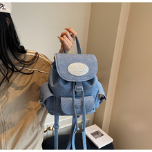 韩国小众学院风双肩包包女2025夏季简约百搭多口袋休闲旅行小背包