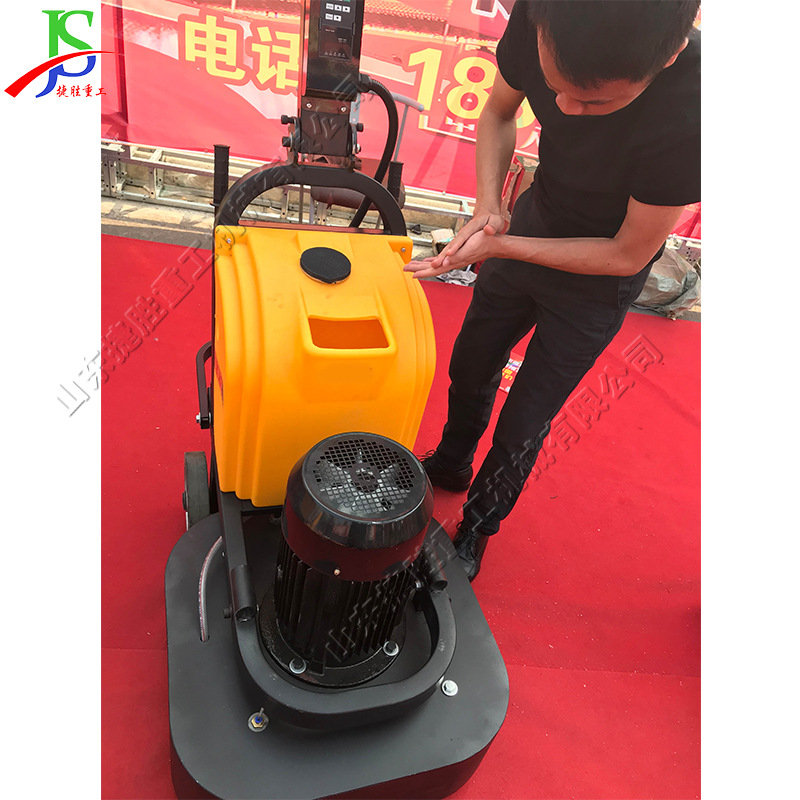 máquina de molienda de diamante equipo de pulido de suelo epoxi terrazzo pulido renovación succión de polvo máquina integrada