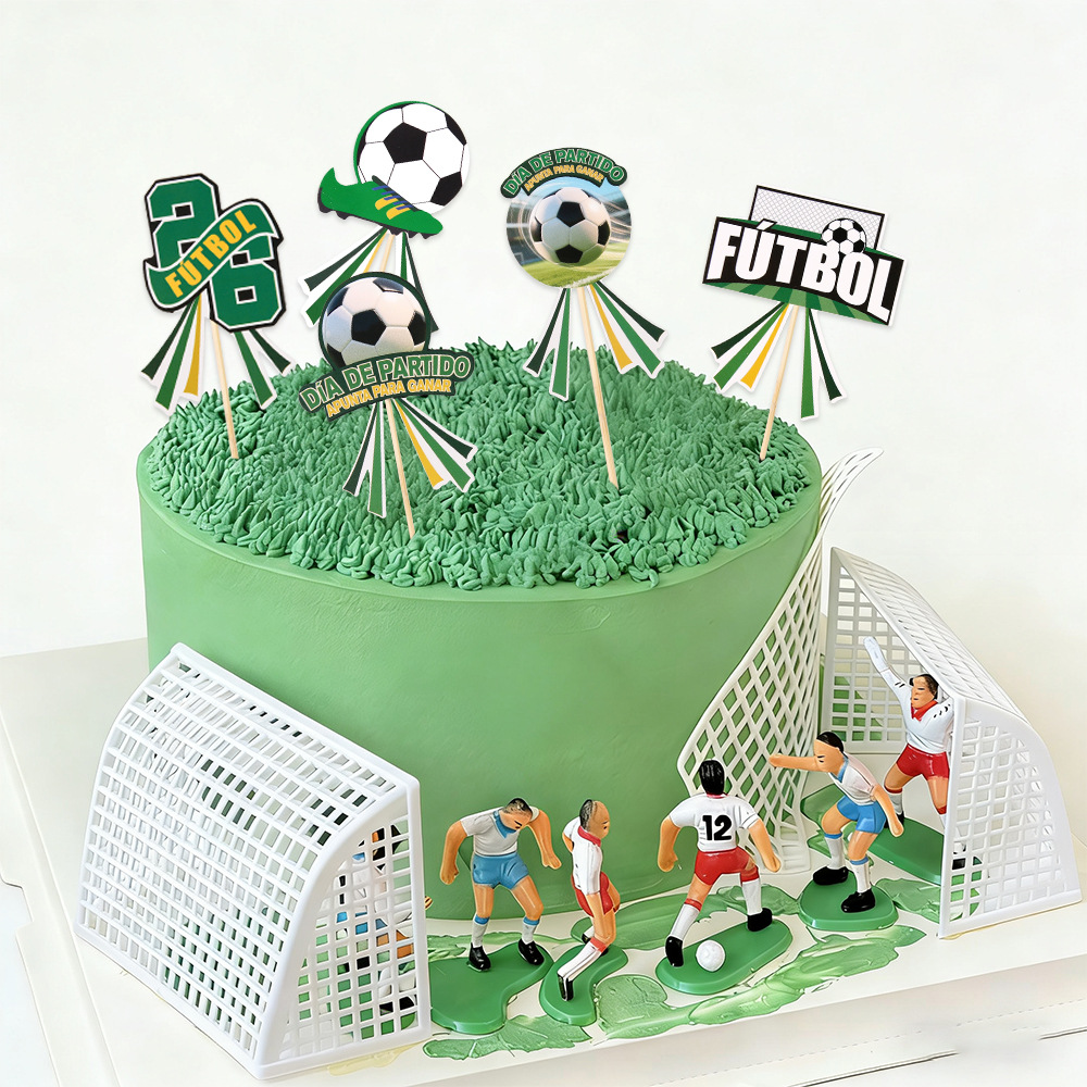Copa del Mundo pastel decoración Plug-in Fútbol Fans Club Party Celebration Dessert Table Spanish Jackpot