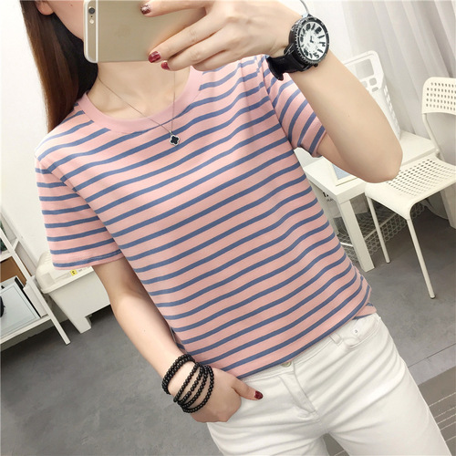 Fat mm large size loose cotton short-sleeved t-shirt, women's clothing, summer Korean half-sleeve T-shirt, belly-covering, hidden meat clothes