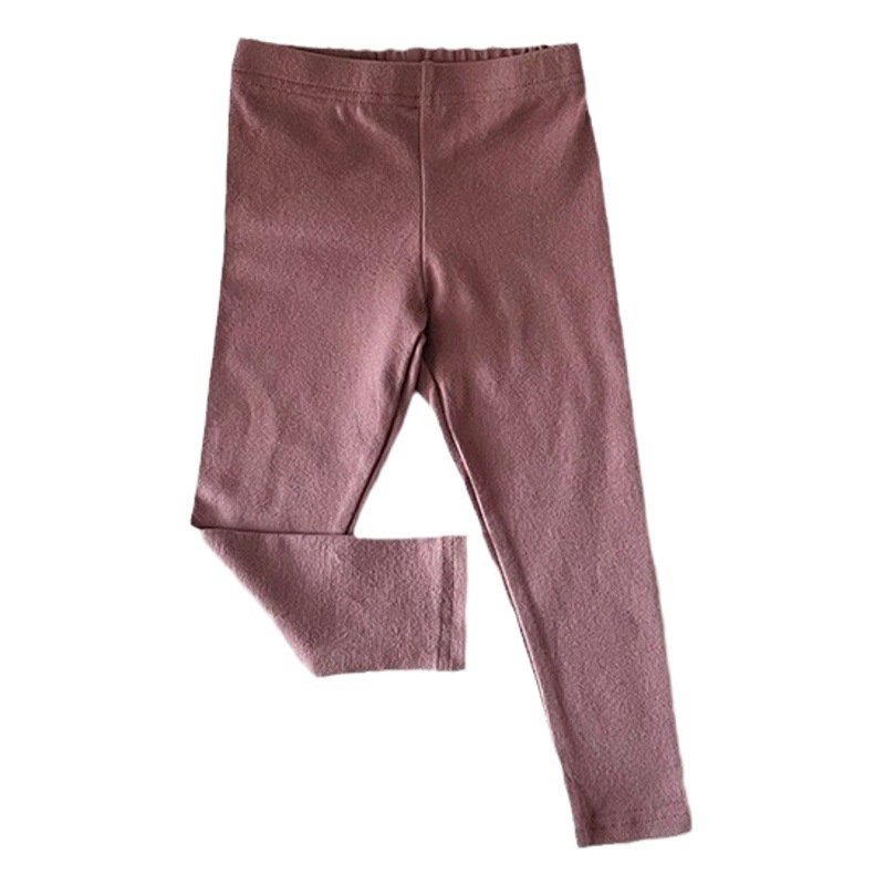 INS estilo coreano bebé polainas nuevo algodón Mediados de cintura pantalones de los niños de color sólido casual ropa de abrigo Delgado Leggings