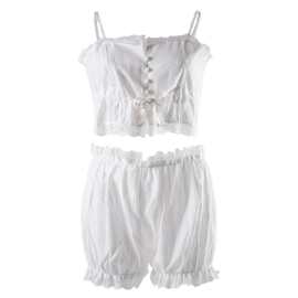 橘火性感吊带睡裙透视分体女情趣内衣服激情三点套装小胸夜火制服