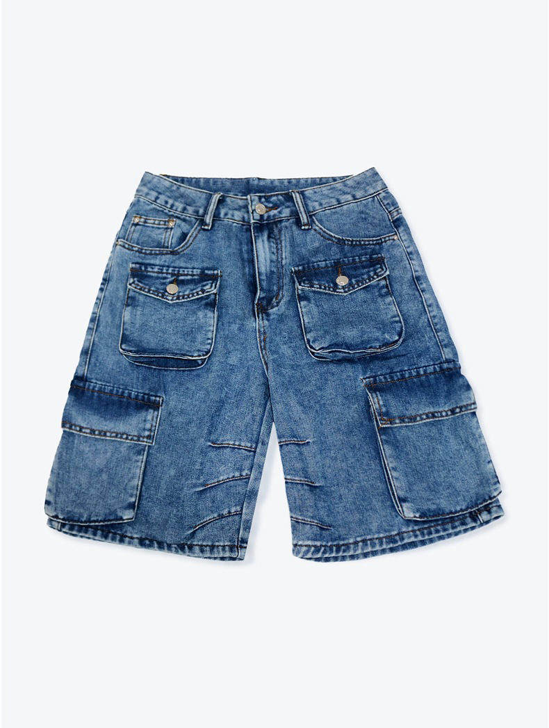 Women's Casual Straight Leg Jeans With Multiple Pockets - High Waist Washed Denim Pants For Streetwear & Daily Wear (Blue, S-Xxl)_ecoleips.com