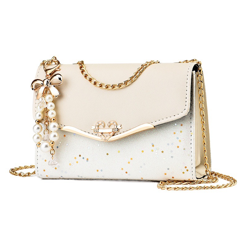 Factory Direct Sales Women's Bags 2026 Spring and Summer New Style Sequined Women's Bag Single Shoulder Crossbody Korean Style Women's Shoulder Bag Mobile Phone Bag