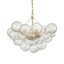 现代美式漩涡玻璃泡泡球吊灯复古别墅客厅挑空餐厅衣帽间主卧室灯