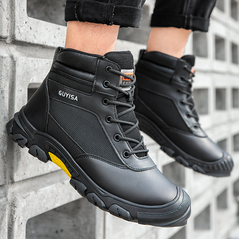 Zapatos de protección laboral anti-Smashing anti-piercing estándar europeo puntera de acero zapatos de trabajo de protección de seguridad para hombres cuatro estaciones cómodas ventas directas de fábrica image 3