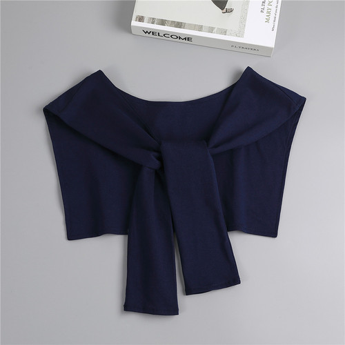 Knotted small shawl sleeves and shoulders, false collar, men's and women's air-conditioned cervical spine scarf, knitted cloak shawl