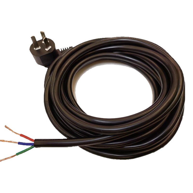 Cable de alimentación, tres hilos, tres clavijas con enchufe, 3 hilos, 3*0.5/0.75/1/1.5 milímetros cuadrados, 10A, enchufe de tres clavijas, ignífugo, estándar nacional.