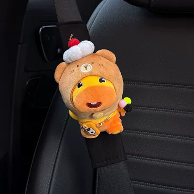 Car Seatbelt Shoulder Pads, Seat belt shoulder pad - shoulder-pads-roasted-bear-lulu-black-for-all-seasons